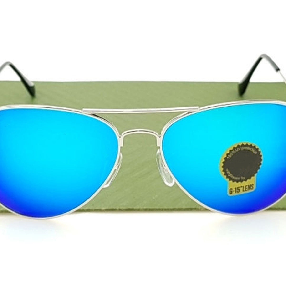 Purosangue 3026 Aviator Sunglasses (SUN-RN-3026-AQB3SIL-M) SWASTIK CREATIONS The Trend Point