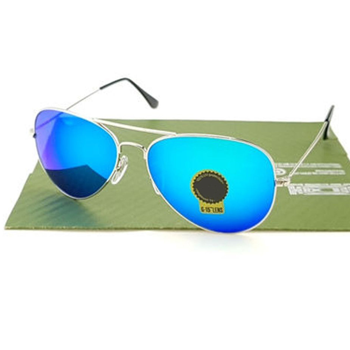 Purosangue 3026 Aviator Sunglasses (SUN-RN-3026-AQB3SIL-M) SWASTIK CREATIONS The Trend Point