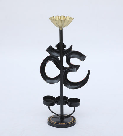 Om Multicolour Iron Tea Light Holder - SWASTIK CREATIONS The Trend Point