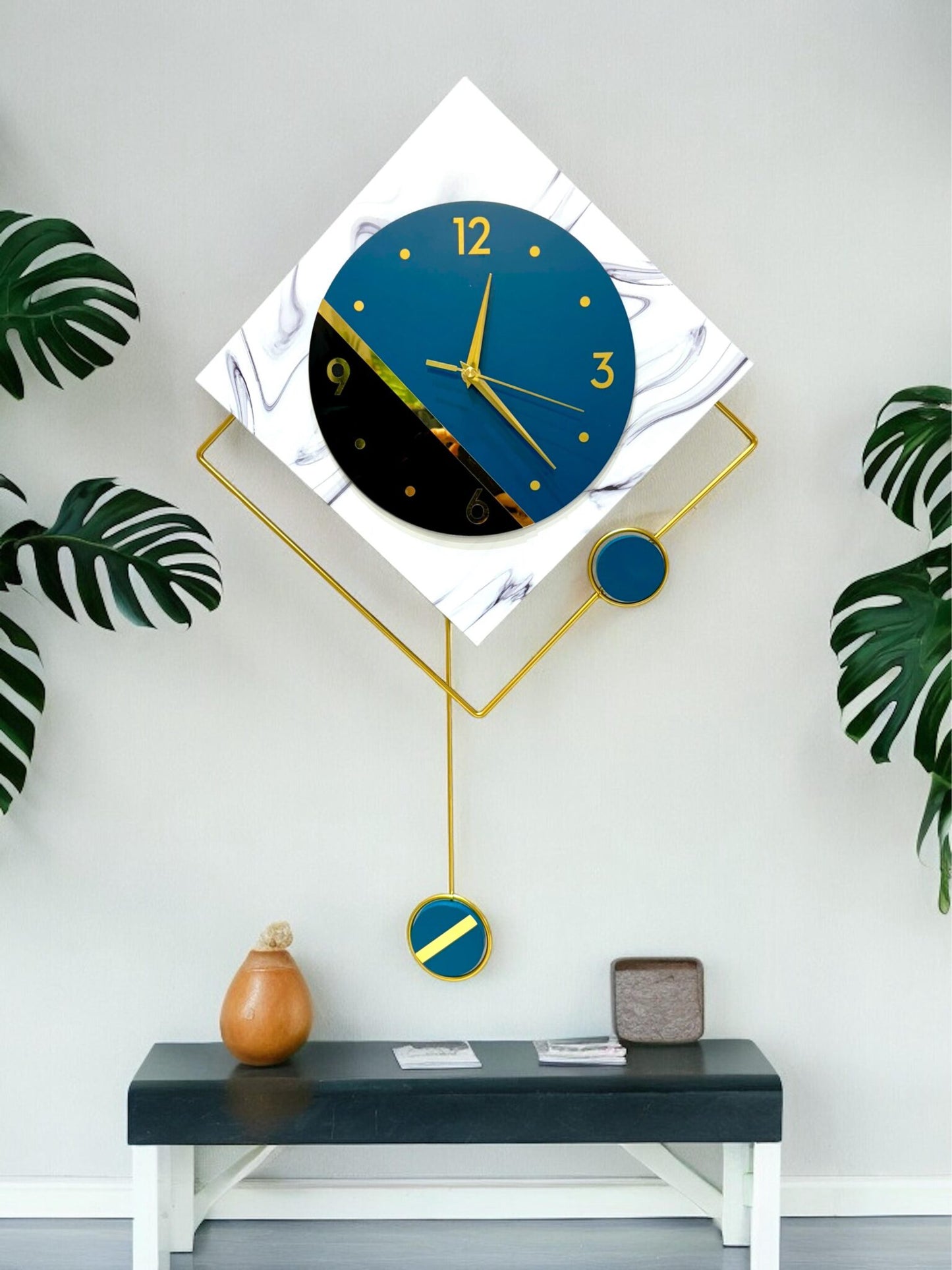 Designer Pendulum Metal wall Clock SWASTIK CREATIONS The Trend Point