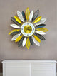 Multicolour Leaf Metal Wall Clock