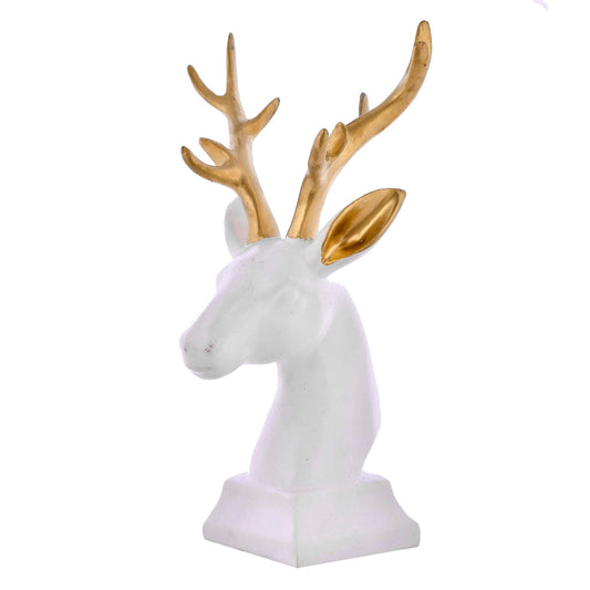 Swastik Trend Point Deer Face Showpiece for Home Decor/Gifting/Living Room Showpiece Figurine