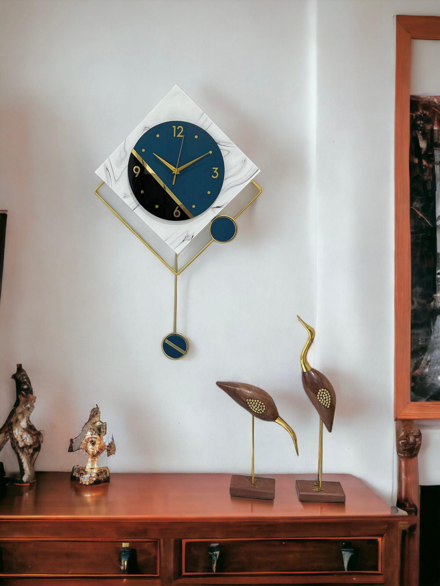 Designer Pendulum Metal wall Clock SWASTIK CREATIONS The Trend Point