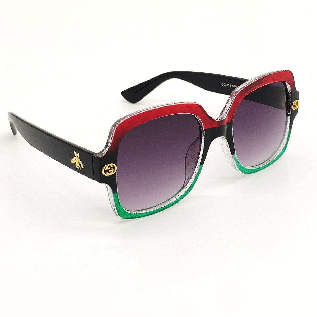 Black TDF Square Sunglasses (SUN-GC-0333-BLK2BLK)