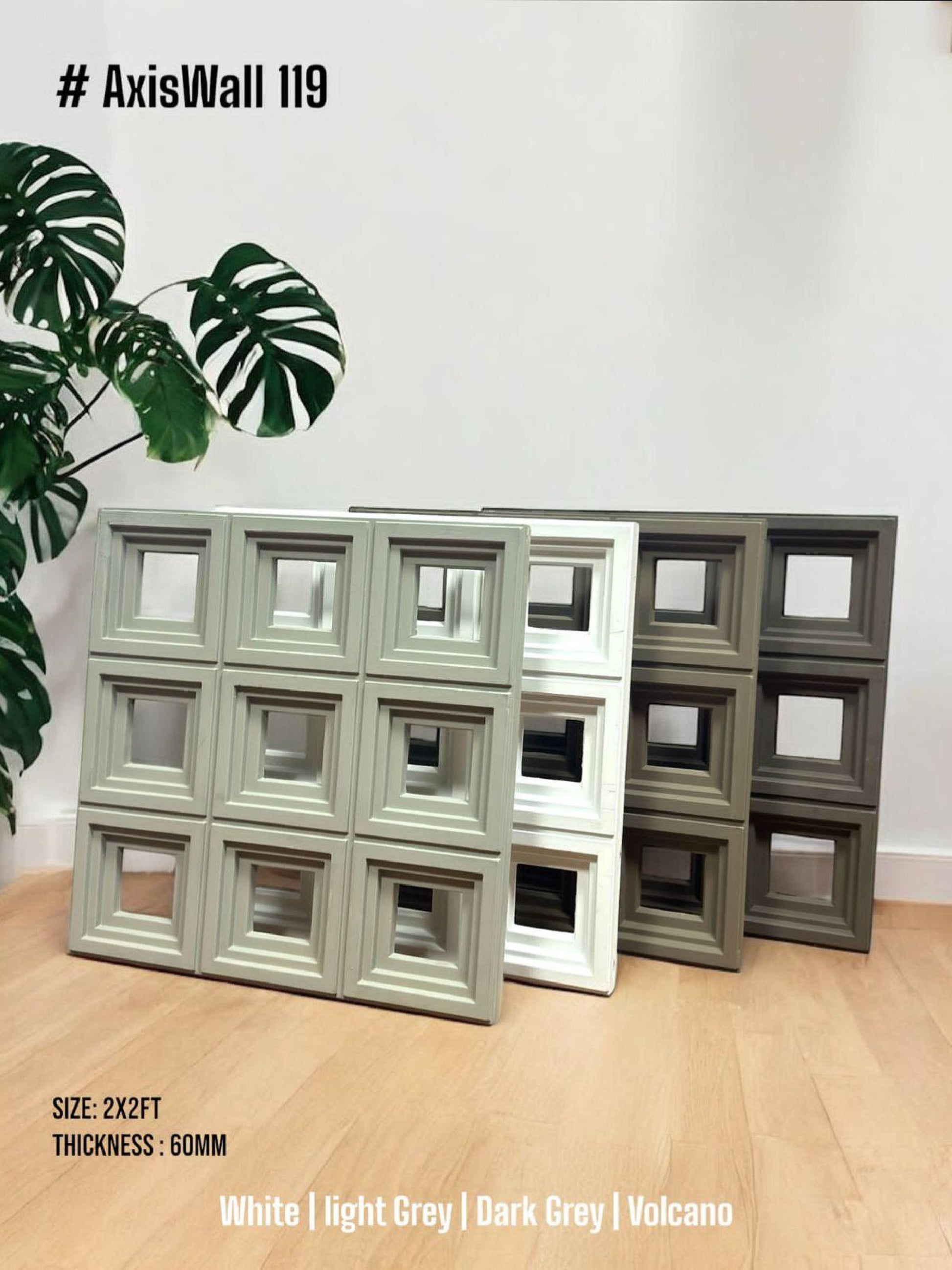 #AxisWall 119 – 60mm PU Stone Finish Panels - 5 color options
