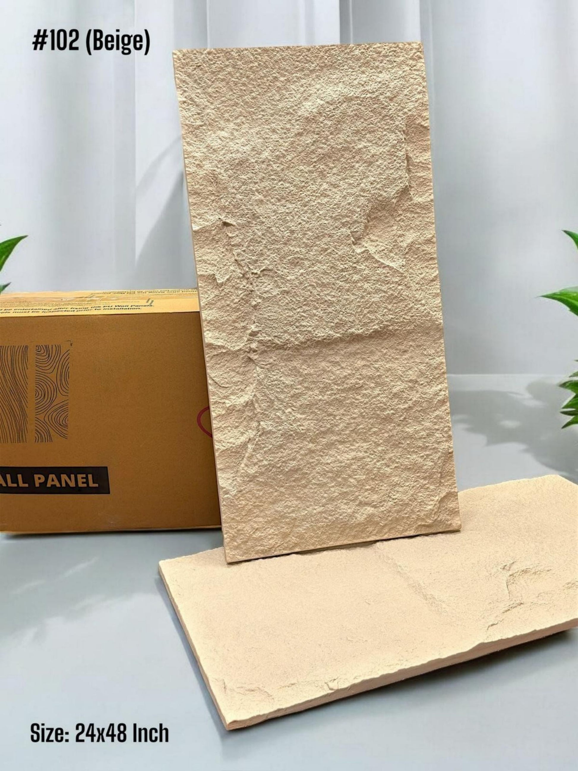 PU stone Panels (Box of 8pc) (Size 24*48 inches)