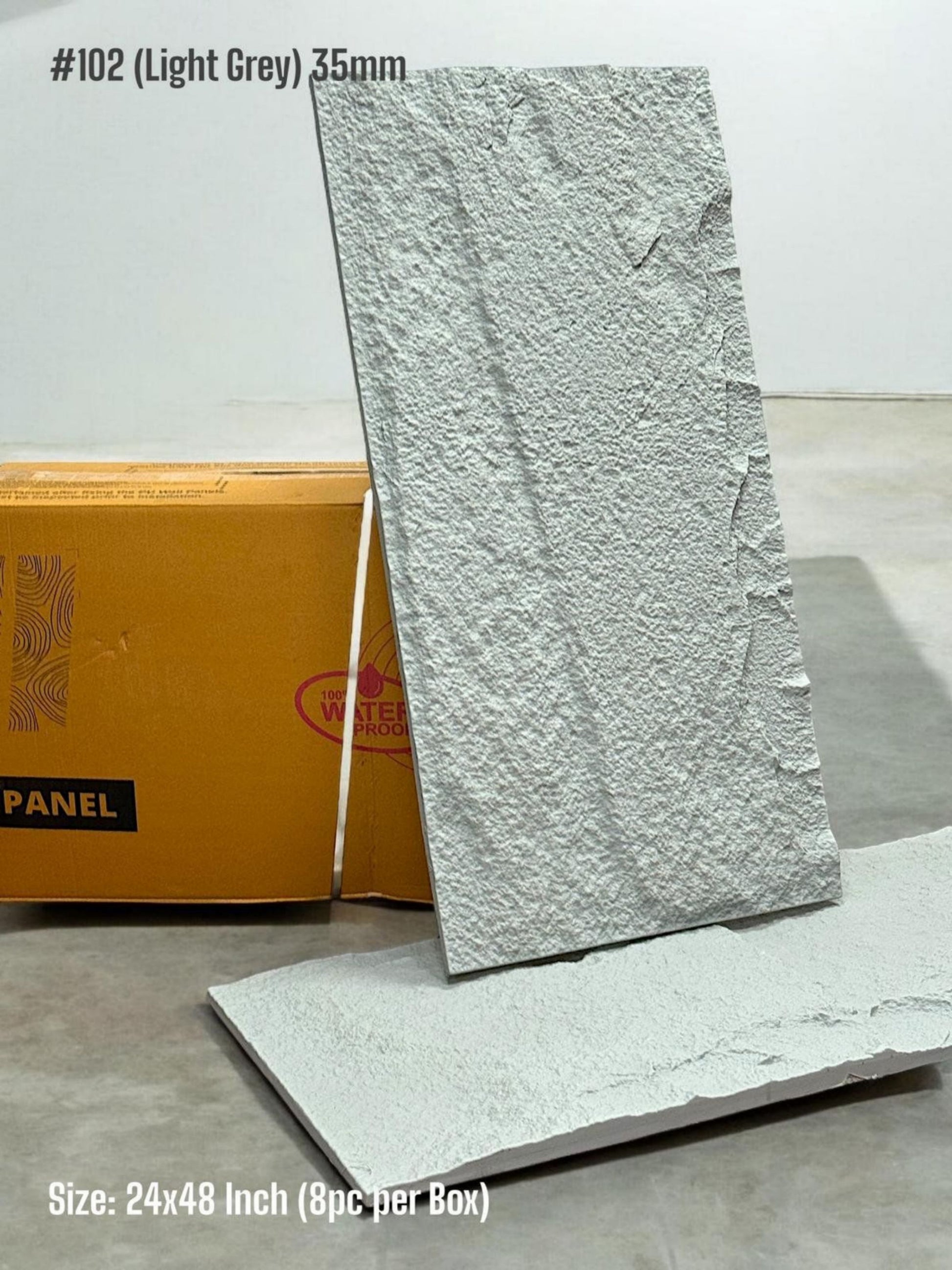 PU stone Panels (Box of 8pc) (Size 24*48 inches)