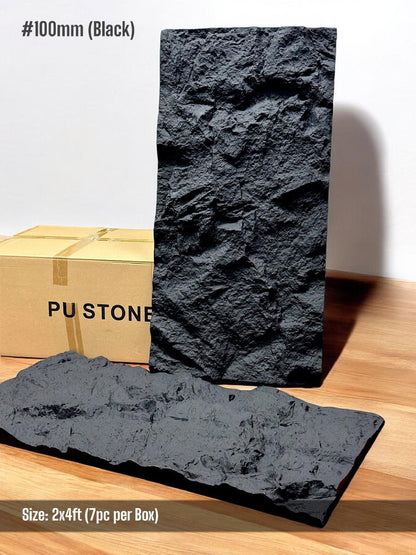 PU stone Panels (Box of 7pc) (Size 2*4ft) (100mm) (5colors)