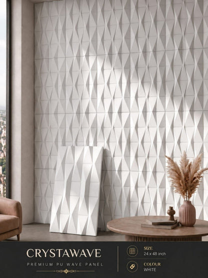 #Crysta Wave PU Panel New Design- 30mm thickness - Size 2x4ft - 3 color options