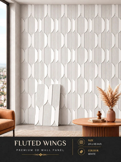 #Fluted Wings PU Panel New Design- 30mm thickness - Size 2x4ft - 3 color options