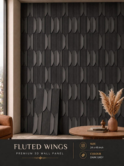 #Fluted Wings PU Panel New Design- 30mm thickness - Size 2x4ft - 3 color options