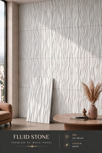 #Fluid Stone PU Panel New Design- 30mm thickness - Size 2x4ft - 4 color options