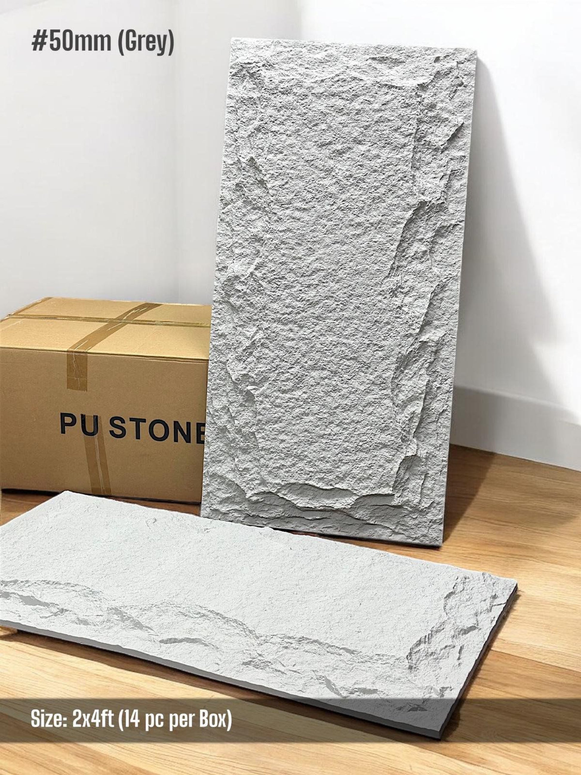 PU stone Panels (Box of 14pc) (Size 2*4ft)