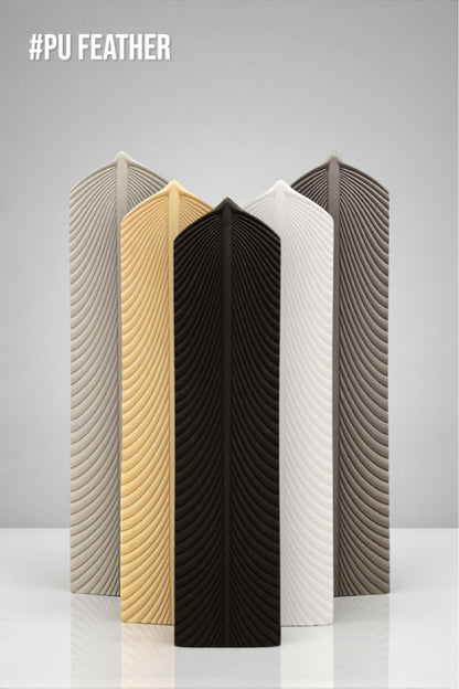 PU 3D Feather Panel (Box of 30pc) (Size 8*36inch) (1 panel Covers Approx. 1.9 Sq Ft) - 5 colors Option