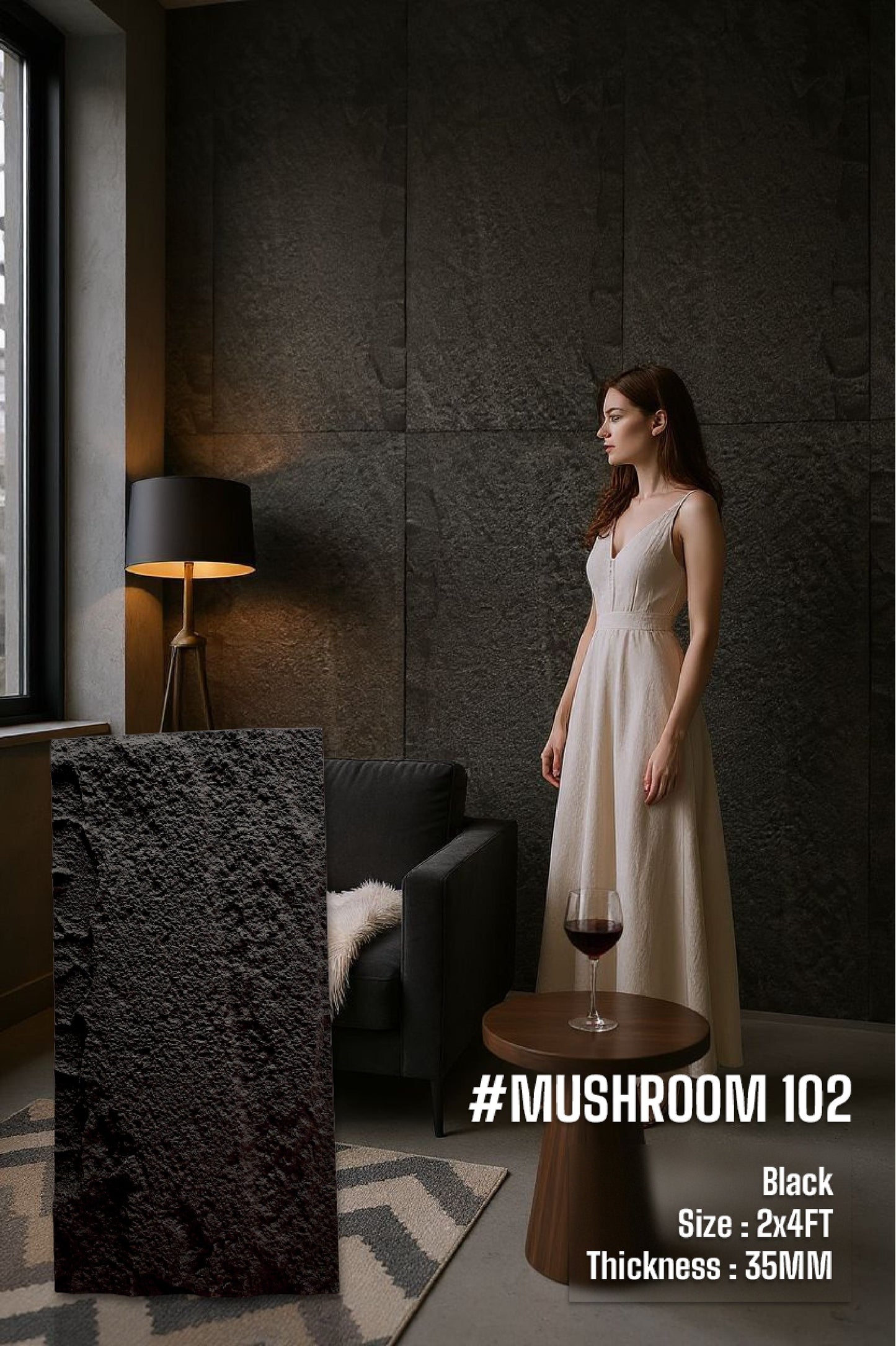 #Mushroom102 - 35mm PU Stone Panels  (Size 2*4ft) - 5 Colors option SWASTIK CREATIONS The Trend Point