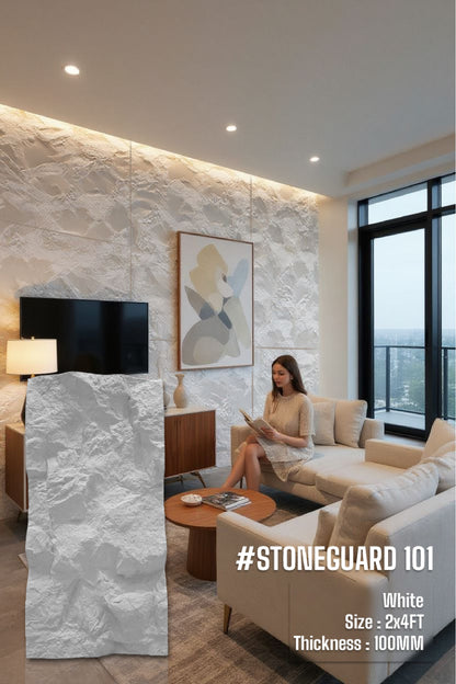 #StoneGuard101 - 100mm PU stone Panels (Size 2*4ft) - 5 colors option