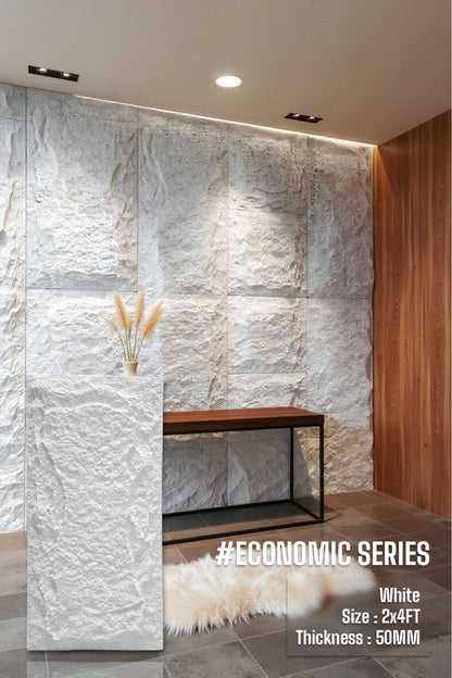 Economic Series - 50mm PU stone Panels (Size 2*4ft) (Box of 10pcs)