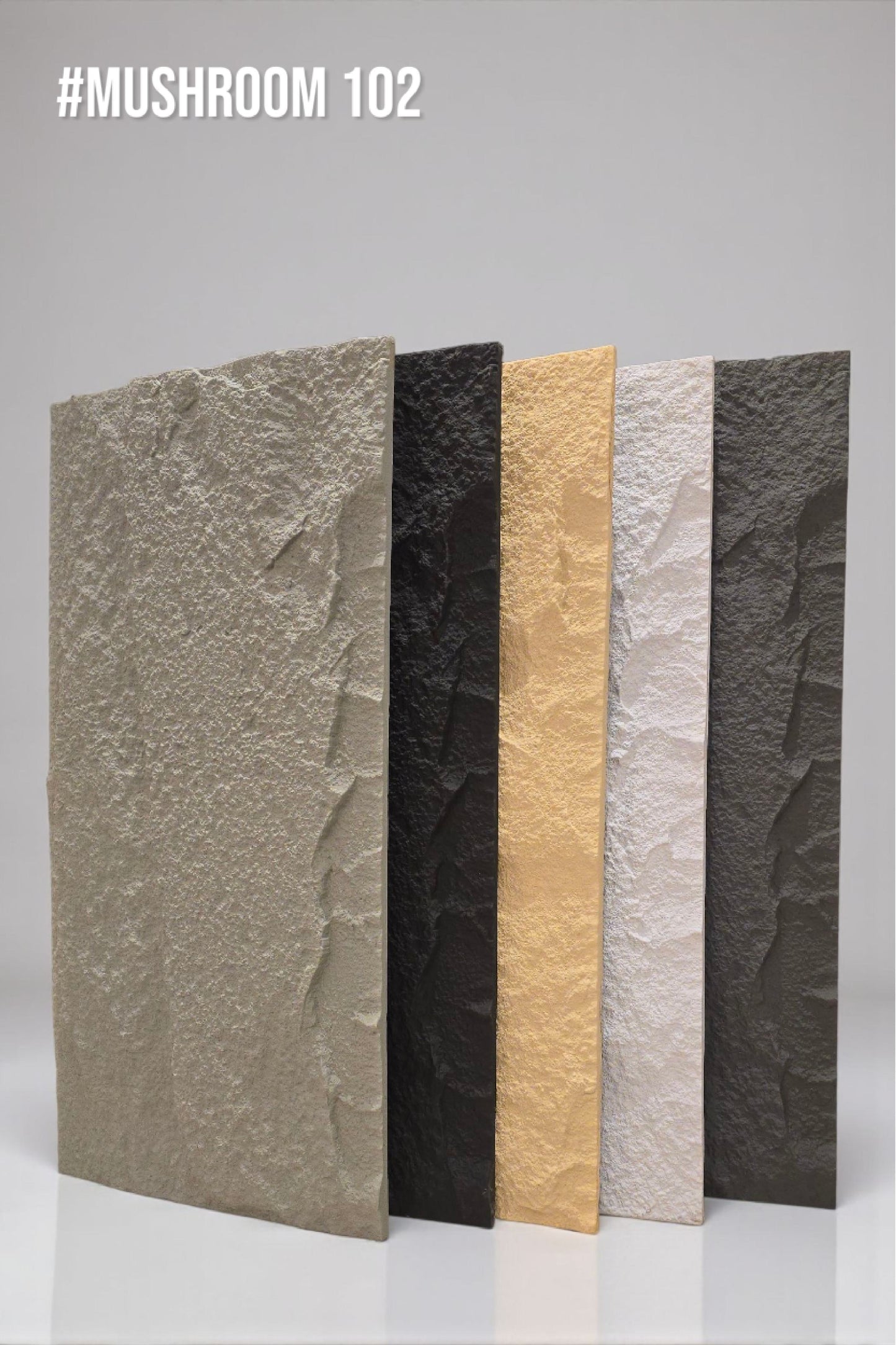 #Mushroom102 - 35mm PU Stone Panels  (Size 2*4ft) - 5 Colors option SWASTIK CREATIONS The Trend Point