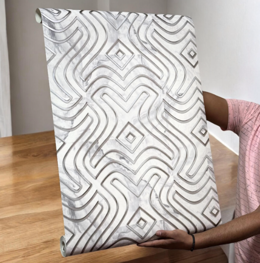 Premium Grey Wallpaper (set of 2) - SWASTIK CREATIONS The Trend Point