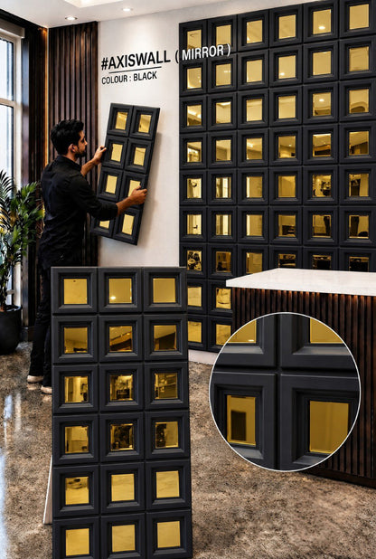 #AxisWall Mirror 103 – 40mm PU Stone Finish Panels - Size 2x4ft- 5 color options