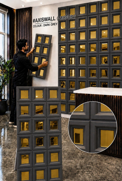 #AxisWall Mirror 103 – 40mm PU Stone Finish Panels - Size 2x4ft- 5 color options