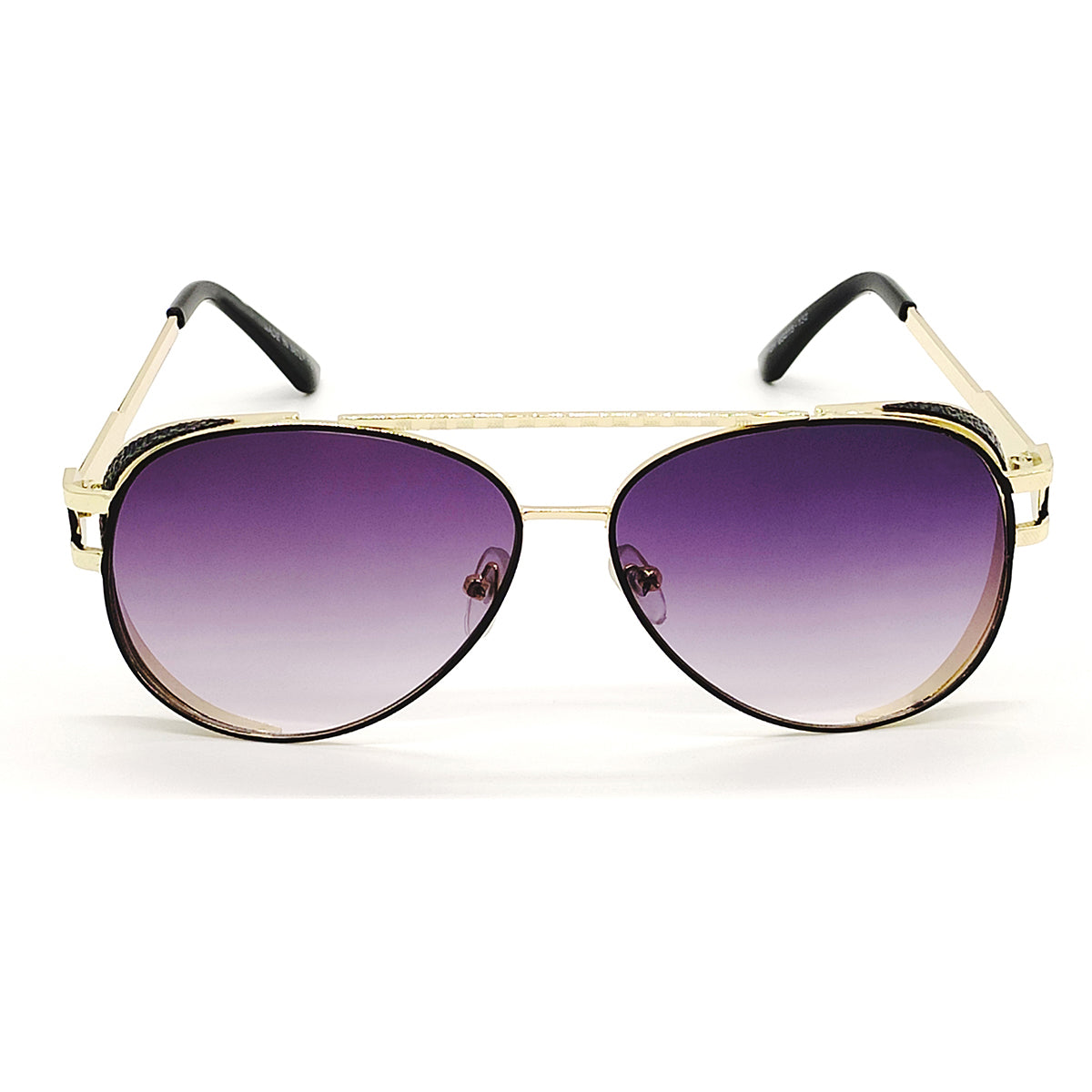 Black Firenze Aviator Sunglasses (SUN-LV-7039-BLK2GLD) SWASTIK CREATIONS The Trend Point