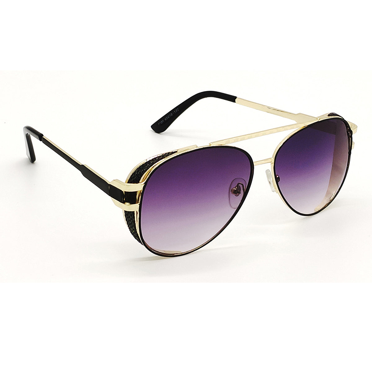 Black Firenze Aviator Sunglasses (SUN-LV-7039-BLK2GLD) SWASTIK CREATIONS The Trend Point