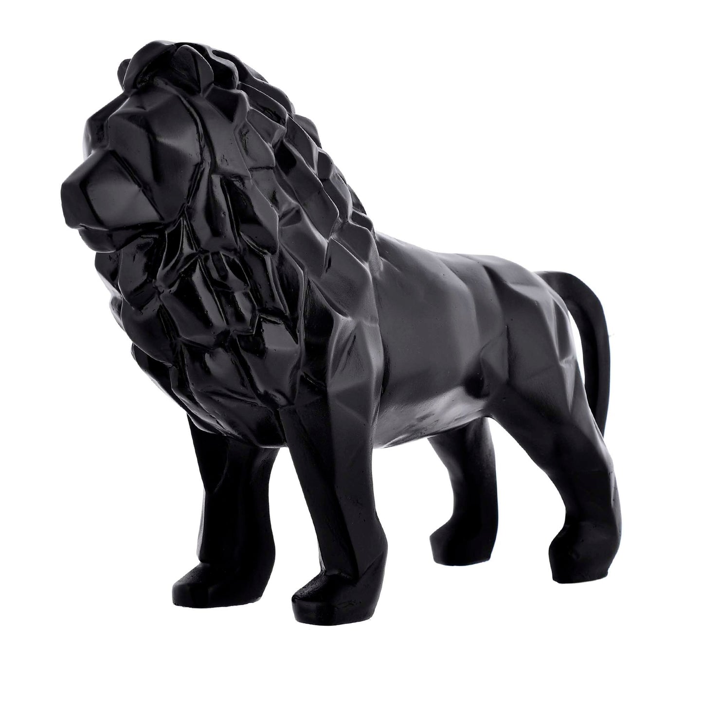 Swastik Trend Point King Lion Black Statue Sculpture for Home Decor Showpiece Figurine -29 SWASTIK CREATIONS The Trend Point