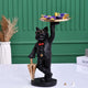 Swastik Creations Cool Dog Showpiece with Plate for Home Decor Item,Kitchen,Bedroom,Office,Dinning Table,Gifts Item (Black Red)