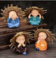 Swastik Trend Point Handcrafted Set of 4 Baby Monk Decorative Showpiece (Polyresin) 6cm*7cm*12cm