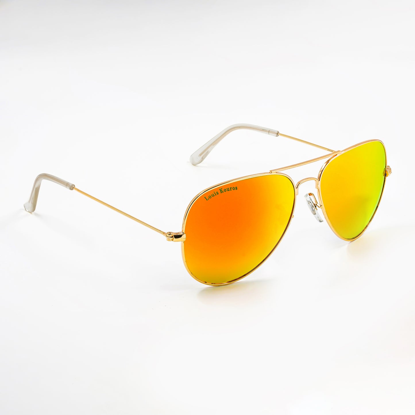 Orange Armstoner Aviator Premium Sunglasses (SUN-LK-3026-ORG3GLD-M) SWASTIK CREATIONS The Trend Point