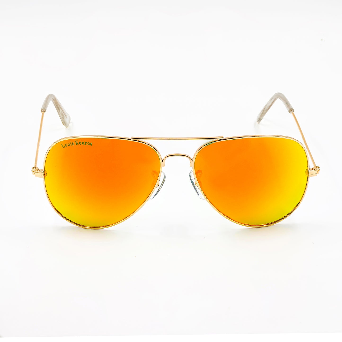 Orange Armstoner Aviator Premium Sunglasses (SUN-LK-3026-ORG3GLD-M) SWASTIK CREATIONS The Trend Point