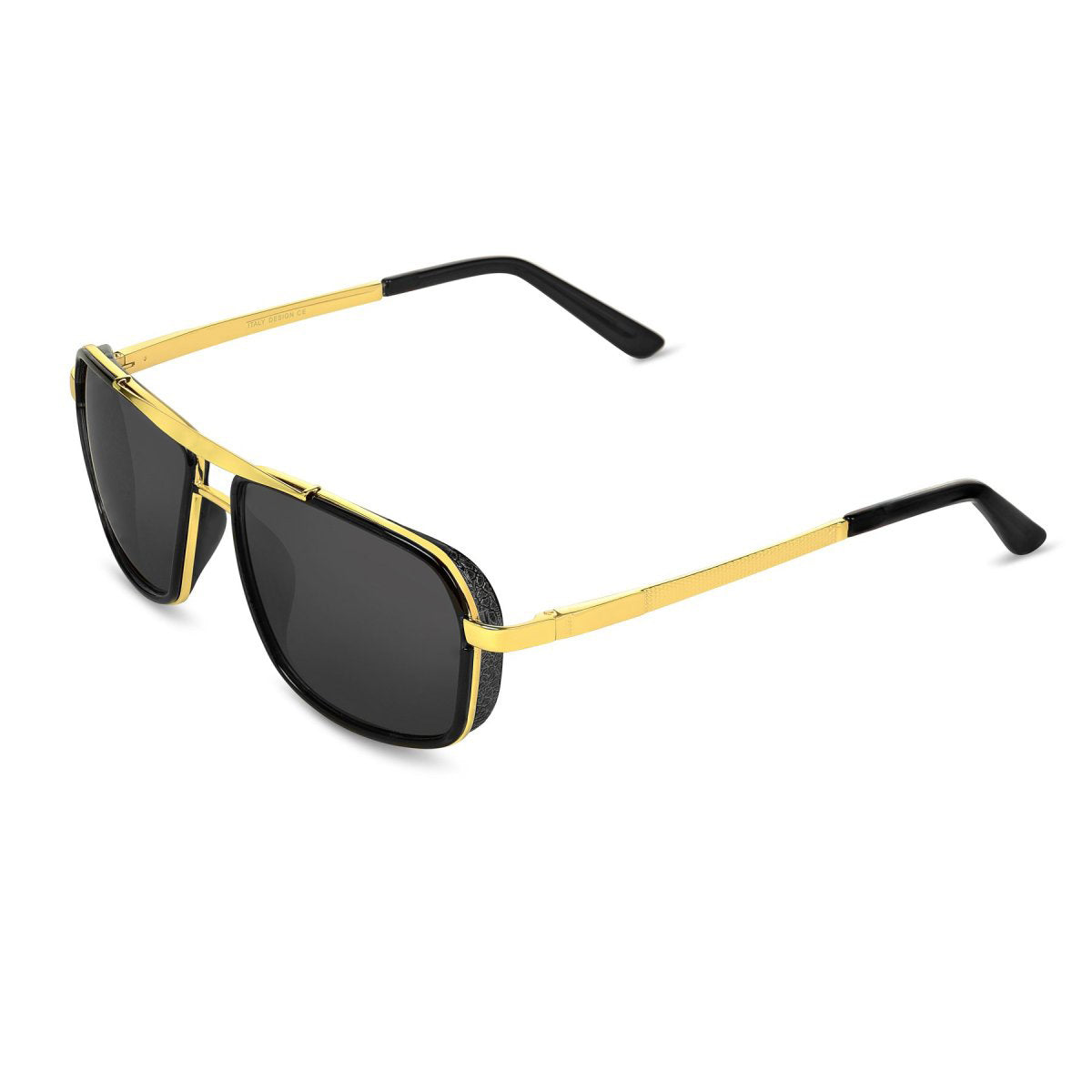 Madarian 4413 Square Sunglasses (SUN-RN-4413-BLK1GLD-M) SWASTIK CREATIONS The Trend Point