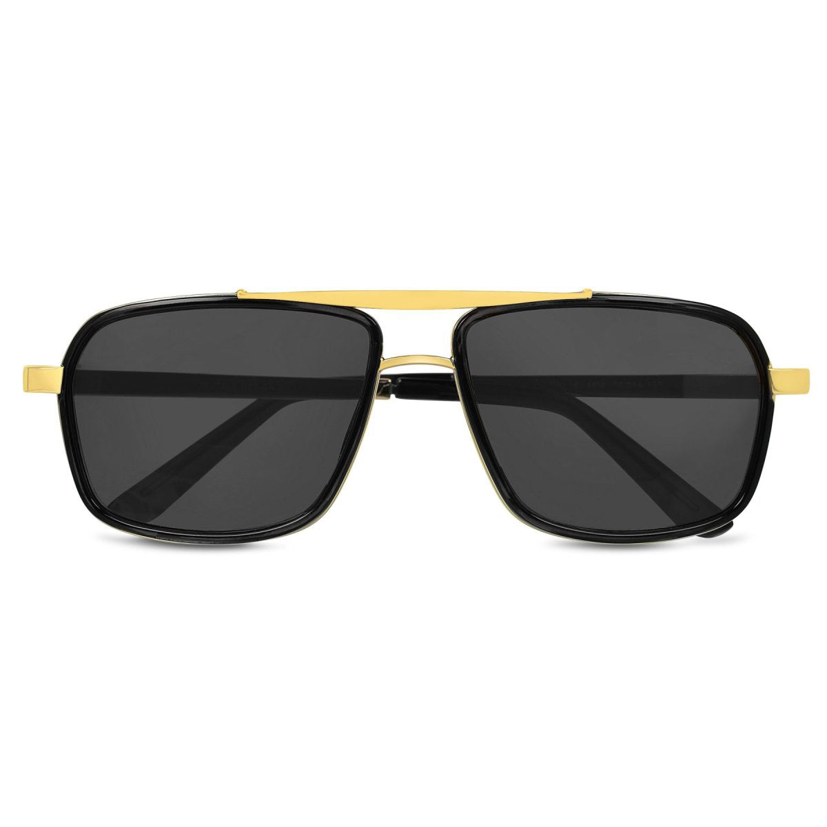 Madarian 4413 Square Sunglasses (SUN-RN-4413-BLK1GLD-M) SWASTIK CREATIONS The Trend Point