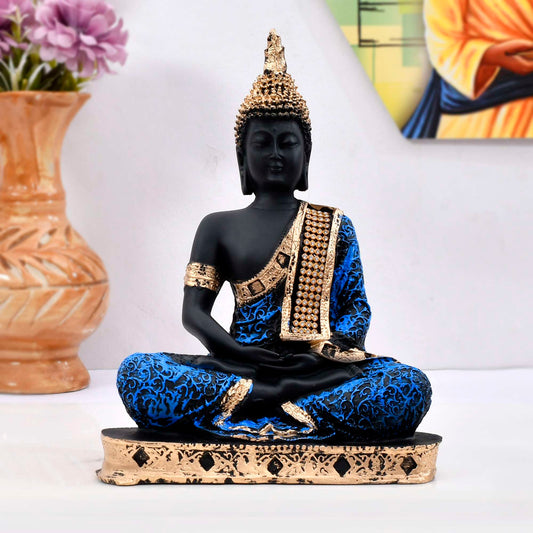 Swastik Trend Point Beautiful Sitting Buddha Idol Statue for Home & Garden Living Room | Healing Spirit Blessing Buddha Statue 08