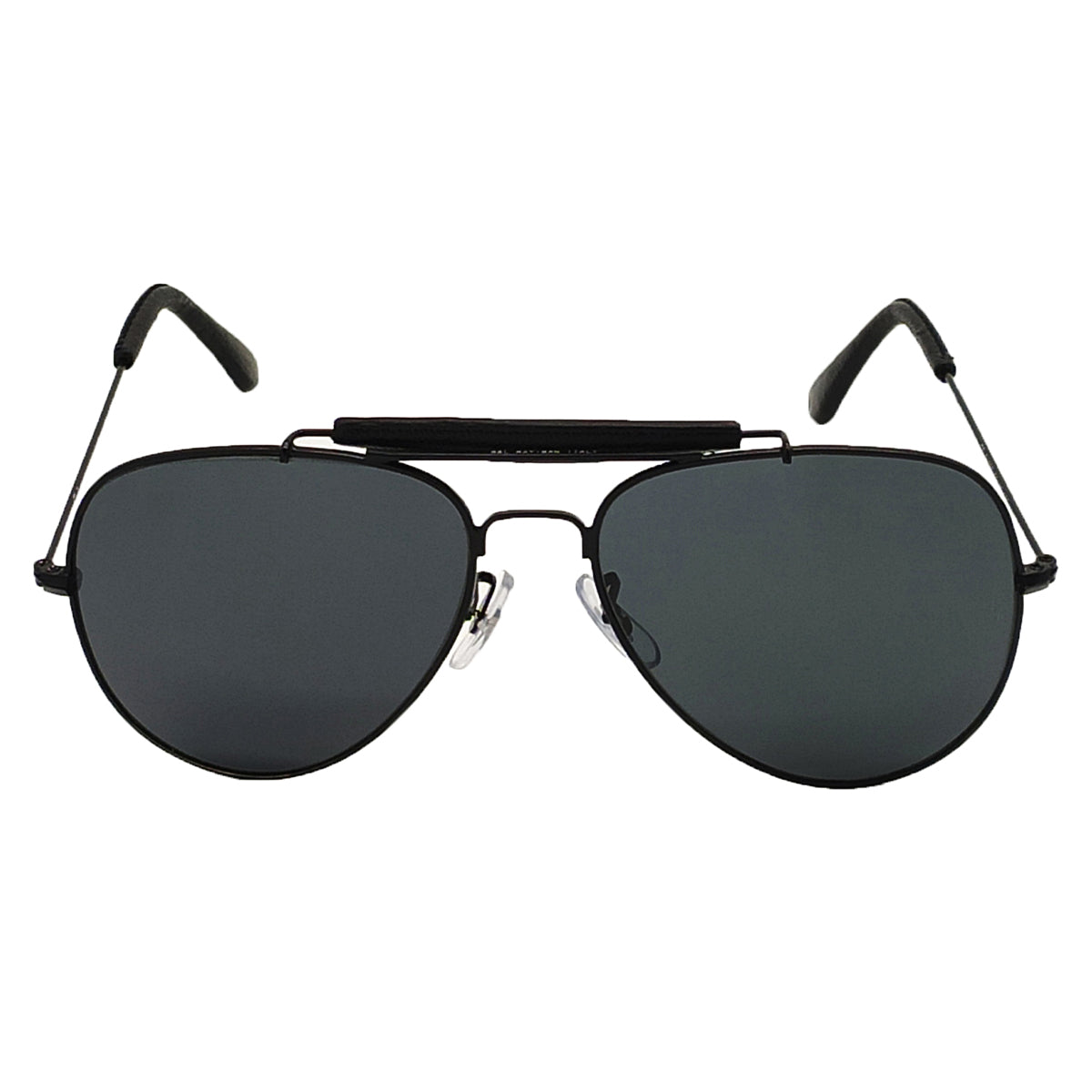 Black Novaper Aviator Sunglasses (SUN-RN-3422-BLK1BLK-M) SWASTIK CREATIONS The Trend Point