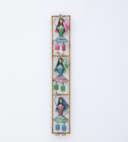 Decorative Kalbaliya Lady Multicolour Metal Wall Art