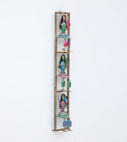 Decorative Kalbaliya Lady Multicolour Metal Wall Art