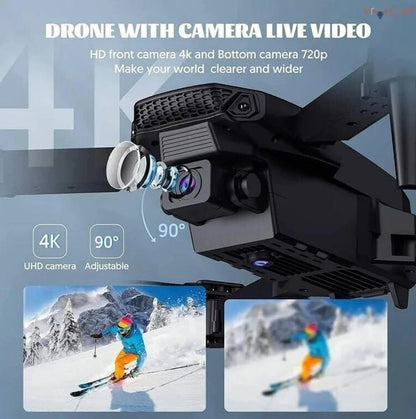 E88 Drone with Dual 4K HD Camera,FPV Live Video,Optical Flow Positioning Drone