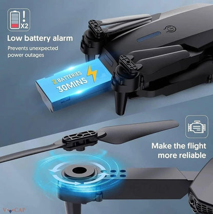 E88 Drone with Dual 4K HD Camera,FPV Live Video,Optical Flow Positioning Drone