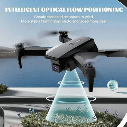 E88 Drone with Dual 4K HD Camera,FPV Live Video,Optical Flow Positioning Drone