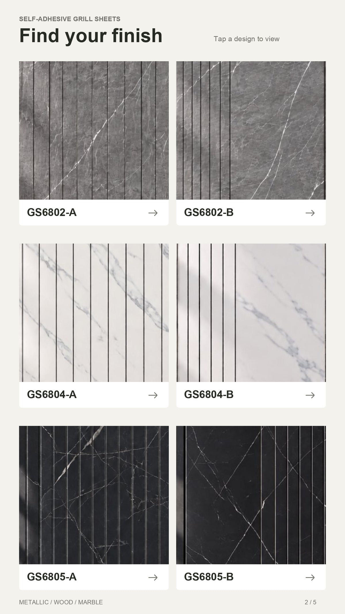 Grille Sheets - Self Adhesive Sheets (Size 2ft * 2.8m) - 10 colors option