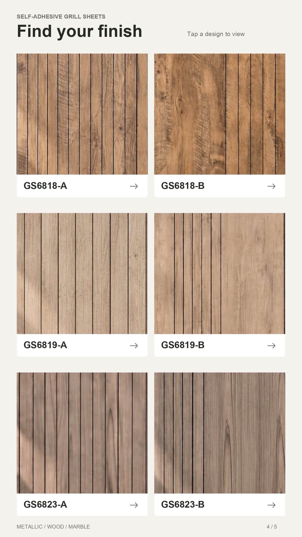 Grille Sheets - Self Adhesive Sheets (Size 2ft * 2.8m) - 10 colors option
