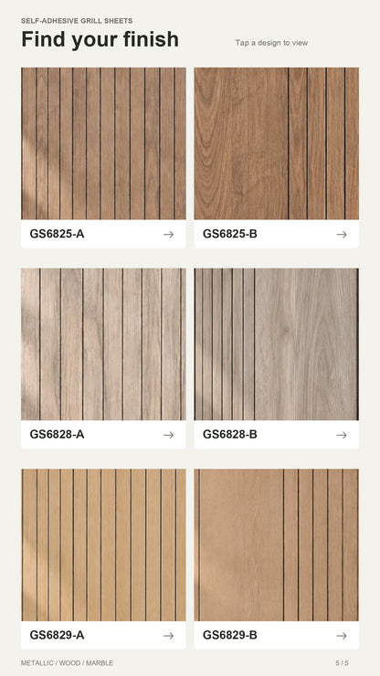 Grille Sheets - Self Adhesive Sheets (Size 2ft * 2.8m) - 10 colors option