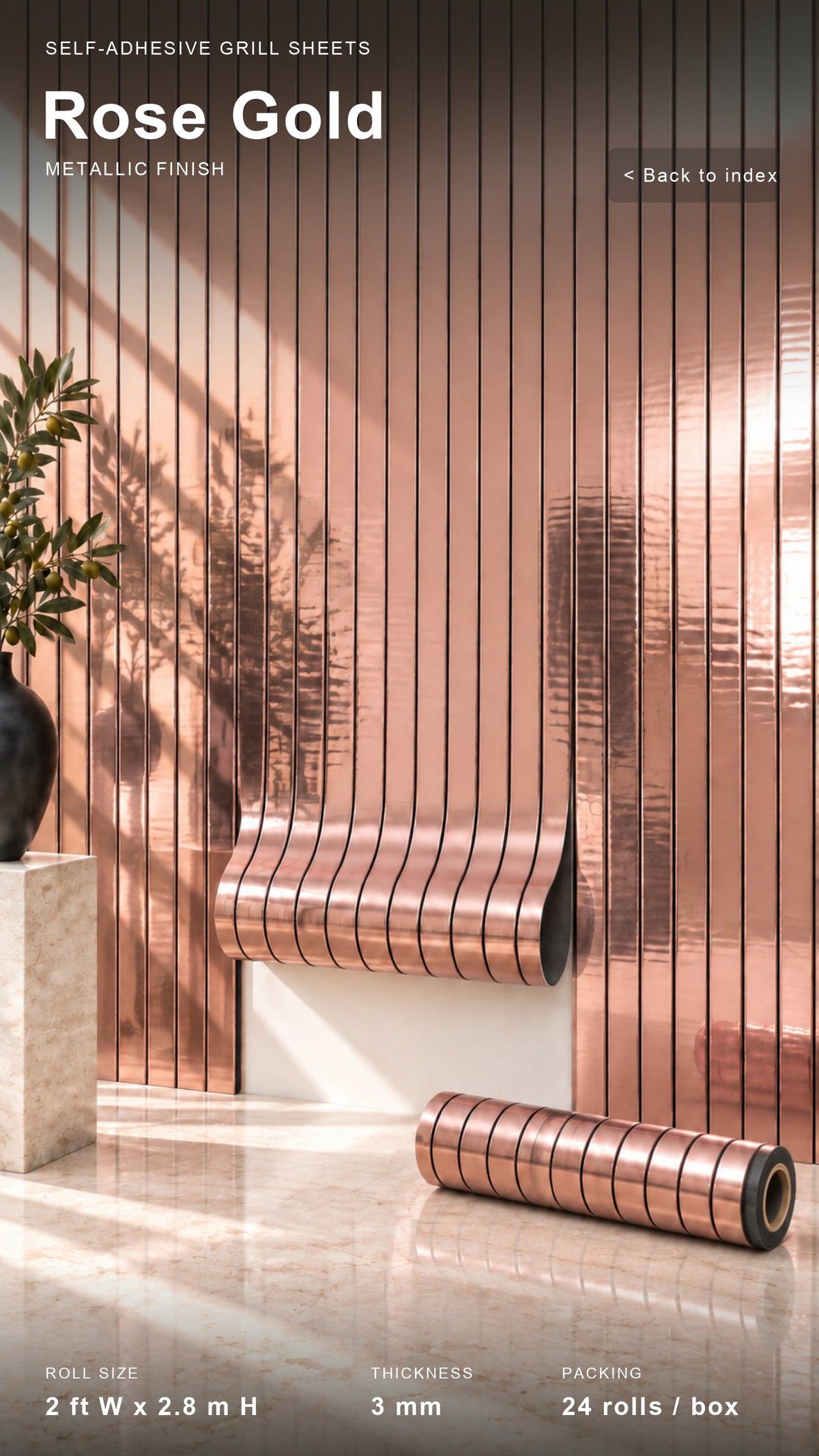 Grille Sheets - Self Adhesive Sheets (Size 2ft * 2.8m) - 10 colors option