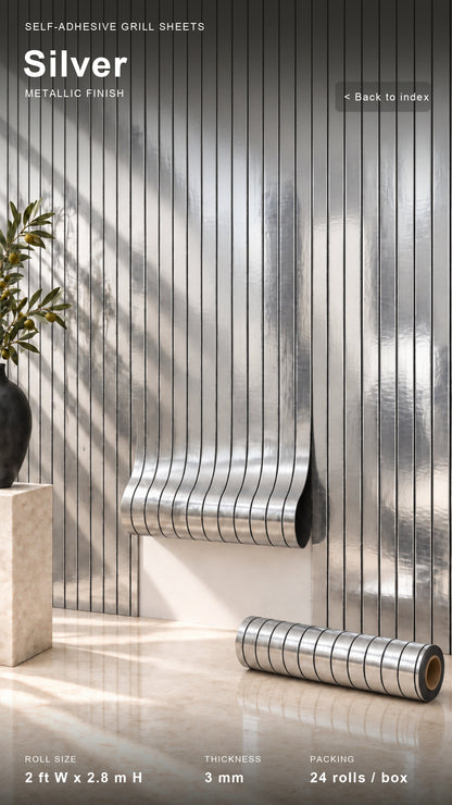 Grille Sheets - Self Adhesive Sheets (Size 2ft * 2.8m) - 10 colors option