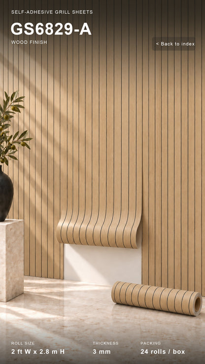 Grille Sheets - Self Adhesive Sheets (Size 2ft * 2.8m) - 10 colors option