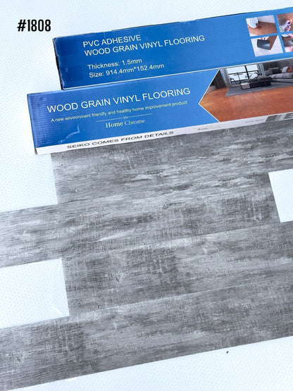 Self-Adhesive LVT PVC Plank Flooring (covers 54sqft per box) (8 colors option) - SWASTIK CREATIONS The Trend Point