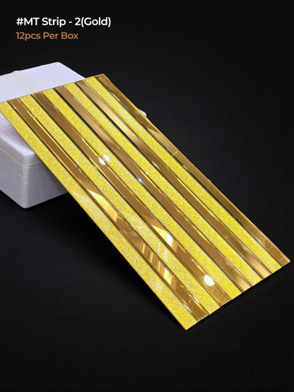 Self adhesive Mosaic Golden Fluted Mirror Panels (Min 12PCS) (Size 12x24 inches) - SWASTIK CREATIONS The Trend Point