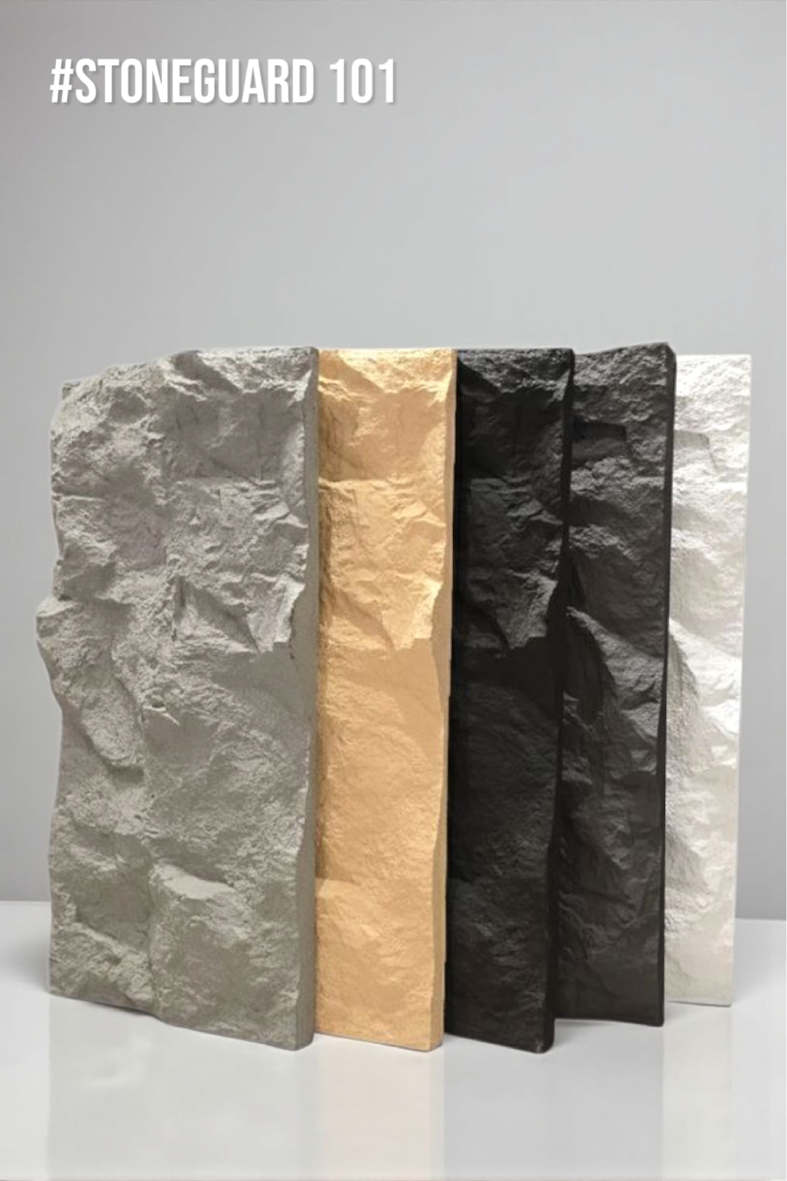 #StoneGuard101 - 100mm PU stone Panels (Size 2*4ft) - 5 colors option - SWASTIK CREATIONS The Trend Point